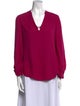Diane von Furstenberg Silk V-Neck Blouse