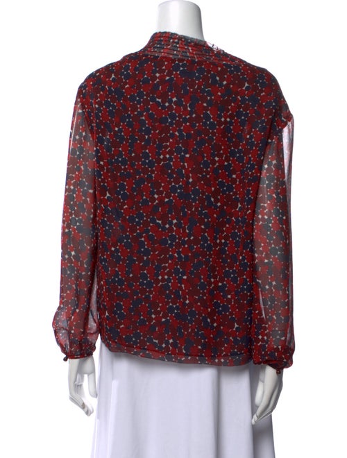 Diane von Furstenberg Silk Floral Print Blouse