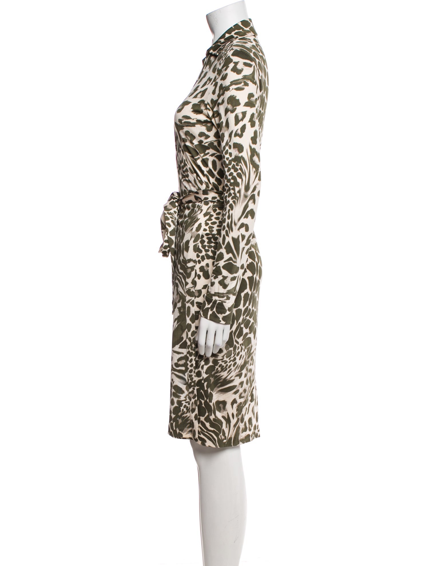 Diane von Furstenberg Silk Animal Print Robe