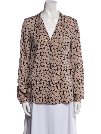 Diane von Furstenberg Silk Printed Blouse