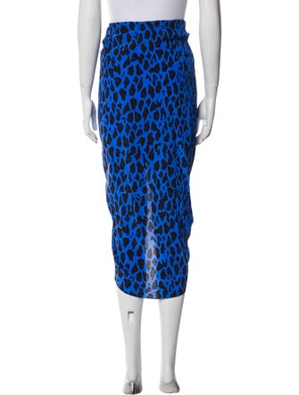 Diane von Furstenberg Animal Print Midi Length Skirt