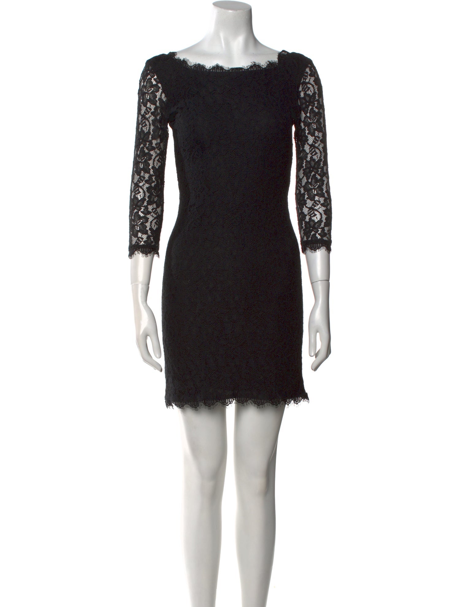 Diane von Furstenberg Lace Pattern Mini Dress