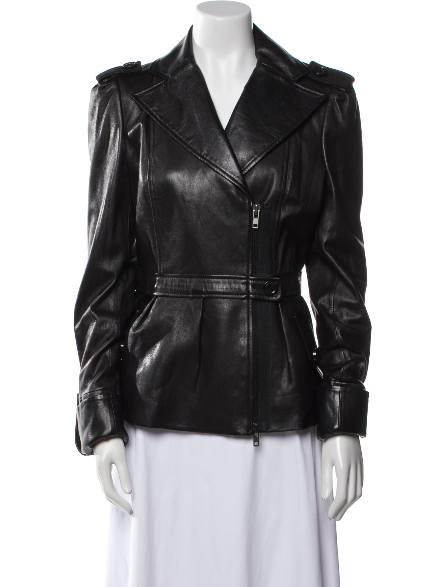 Diane von Furstenberg Leather Biker Jacket