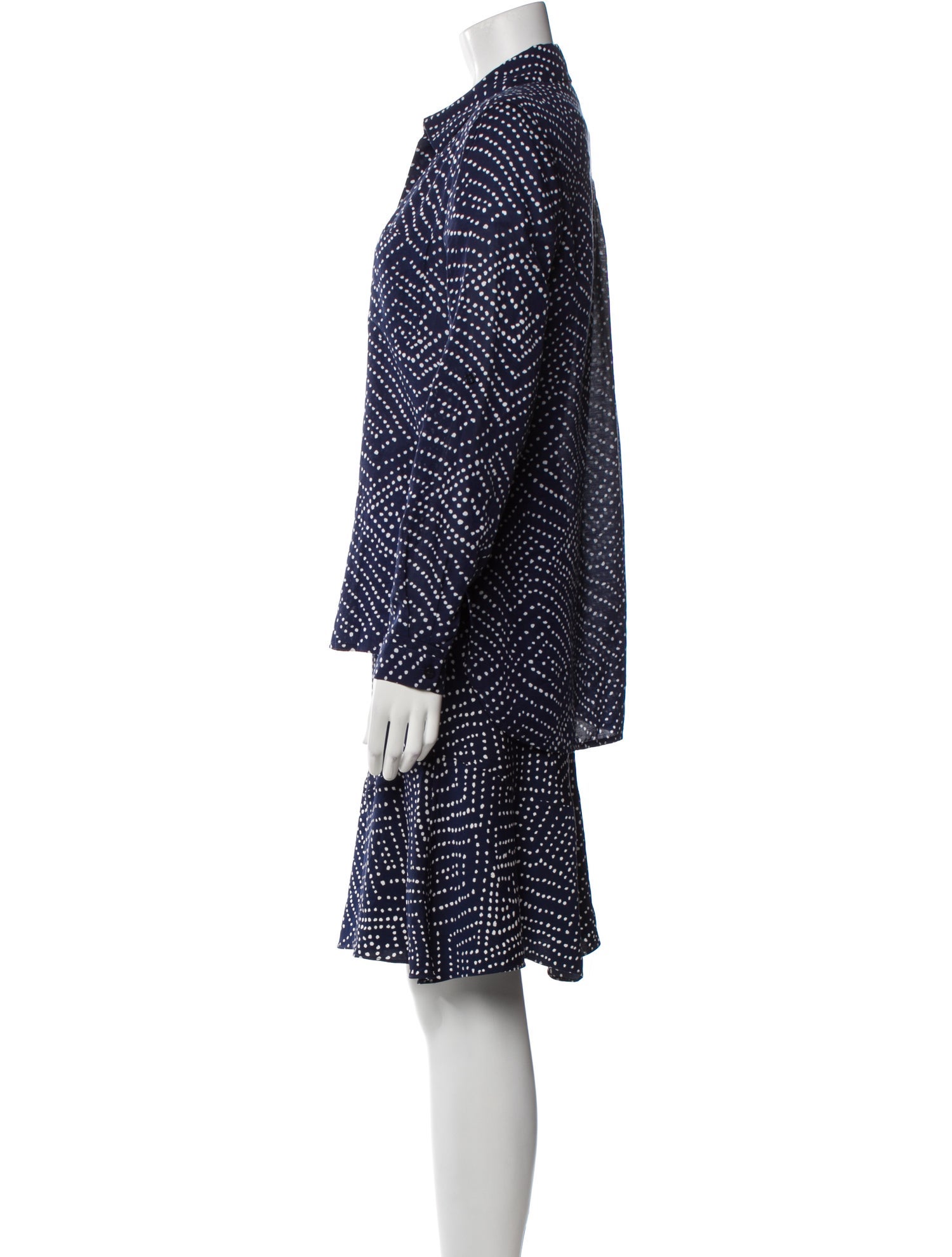 Diane von Furstenberg Silk Polka Dot Print Skirt Set
