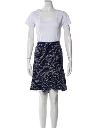 Diane von Furstenberg Silk Polka Dot Print Skirt Set