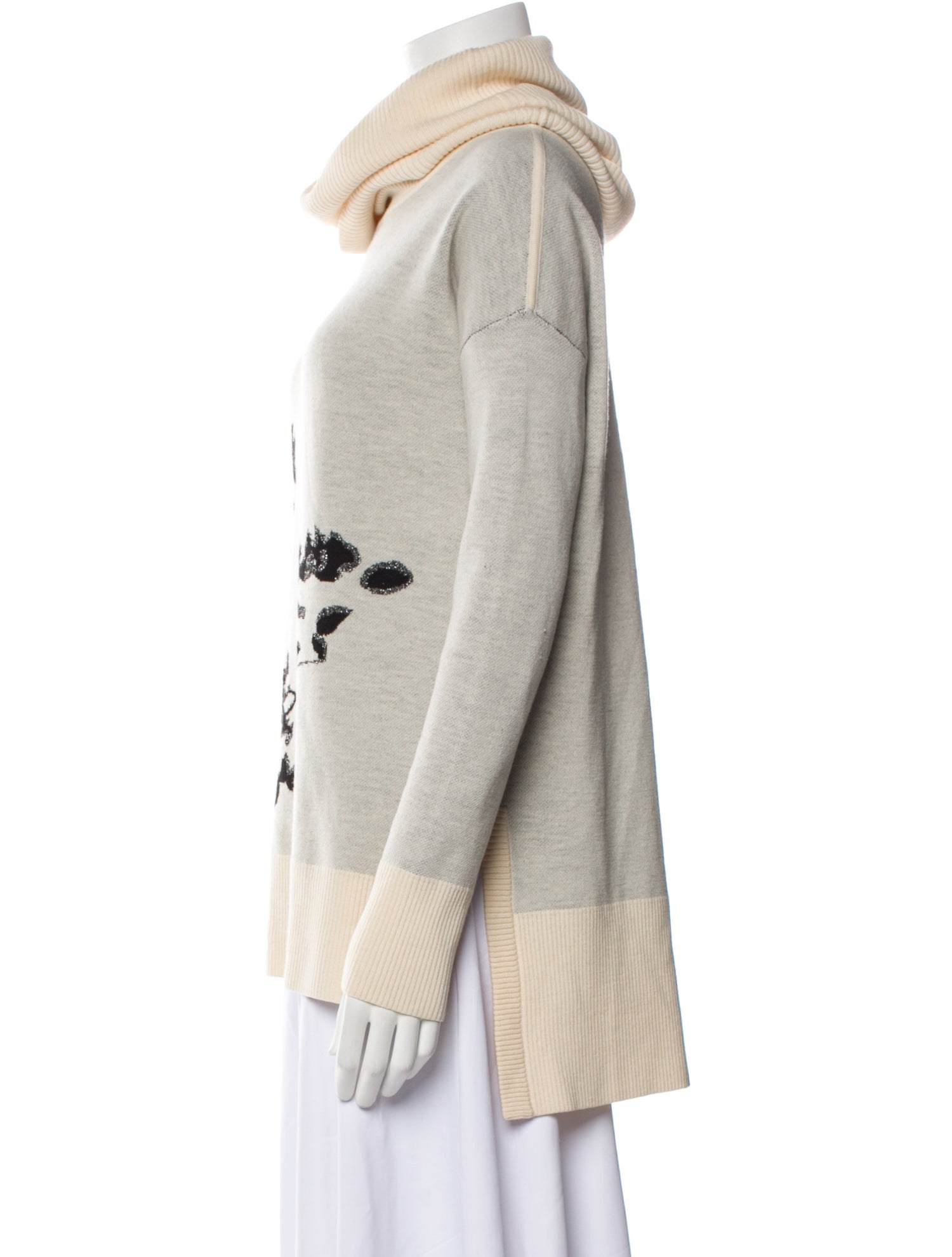 Diane von Furstenberg Merino Wool Printed Sweater