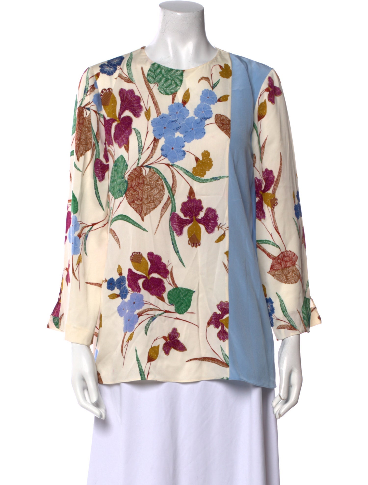 Diane von Furstenberg Silk Floral Print Blouse