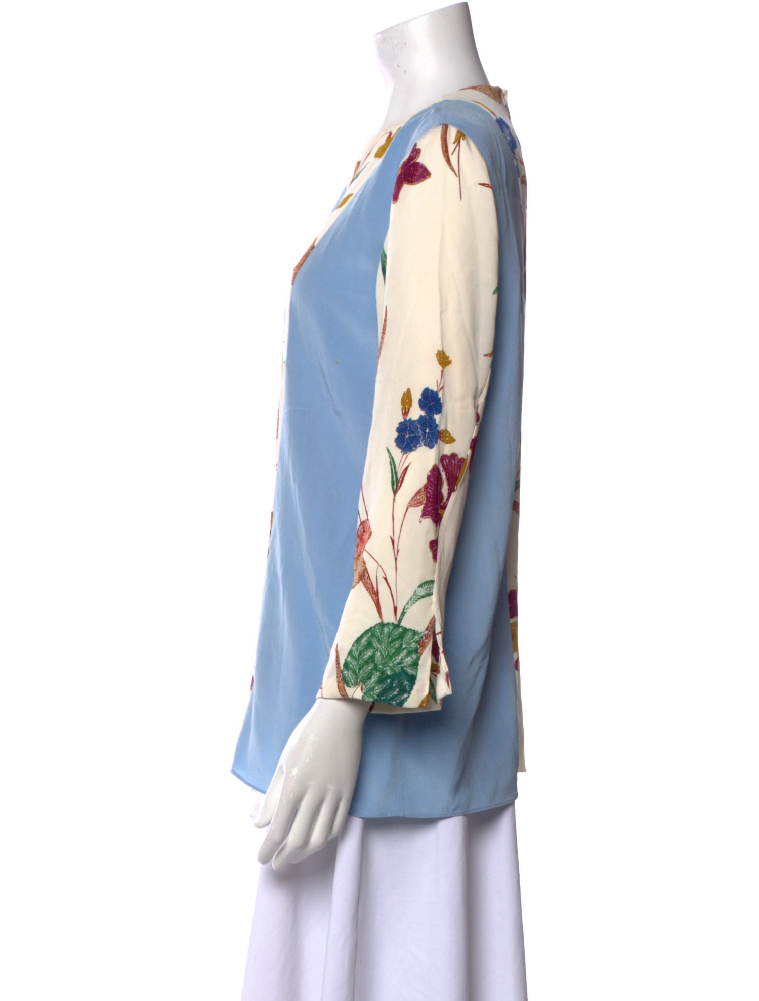 Diane von Furstenberg Silk Floral Print Blouse