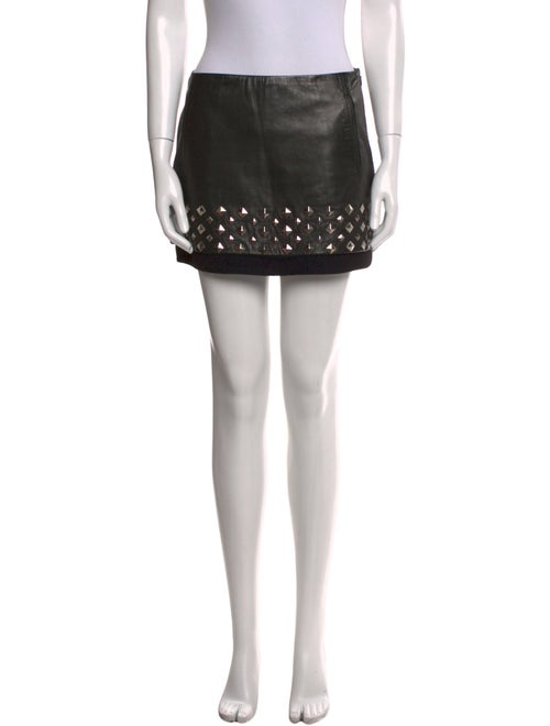 Diane von Furstenberg Leather Midi Length Skirt