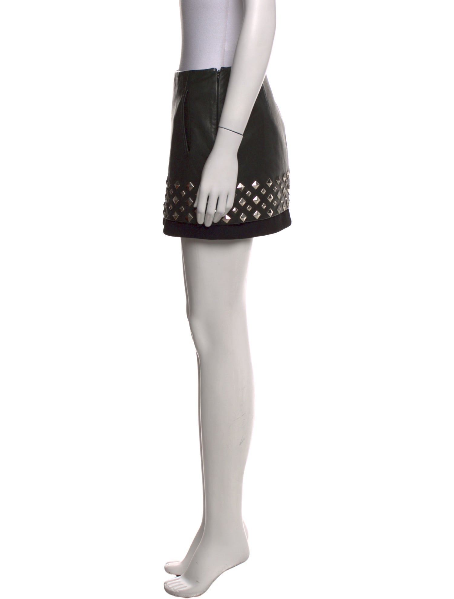 Diane von Furstenberg Leather Midi Length Skirt