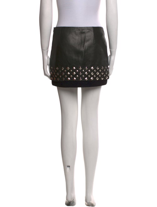 Diane von Furstenberg Leather Midi Length Skirt