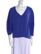 Diane von Furstenberg Silk V-Neck Blouse