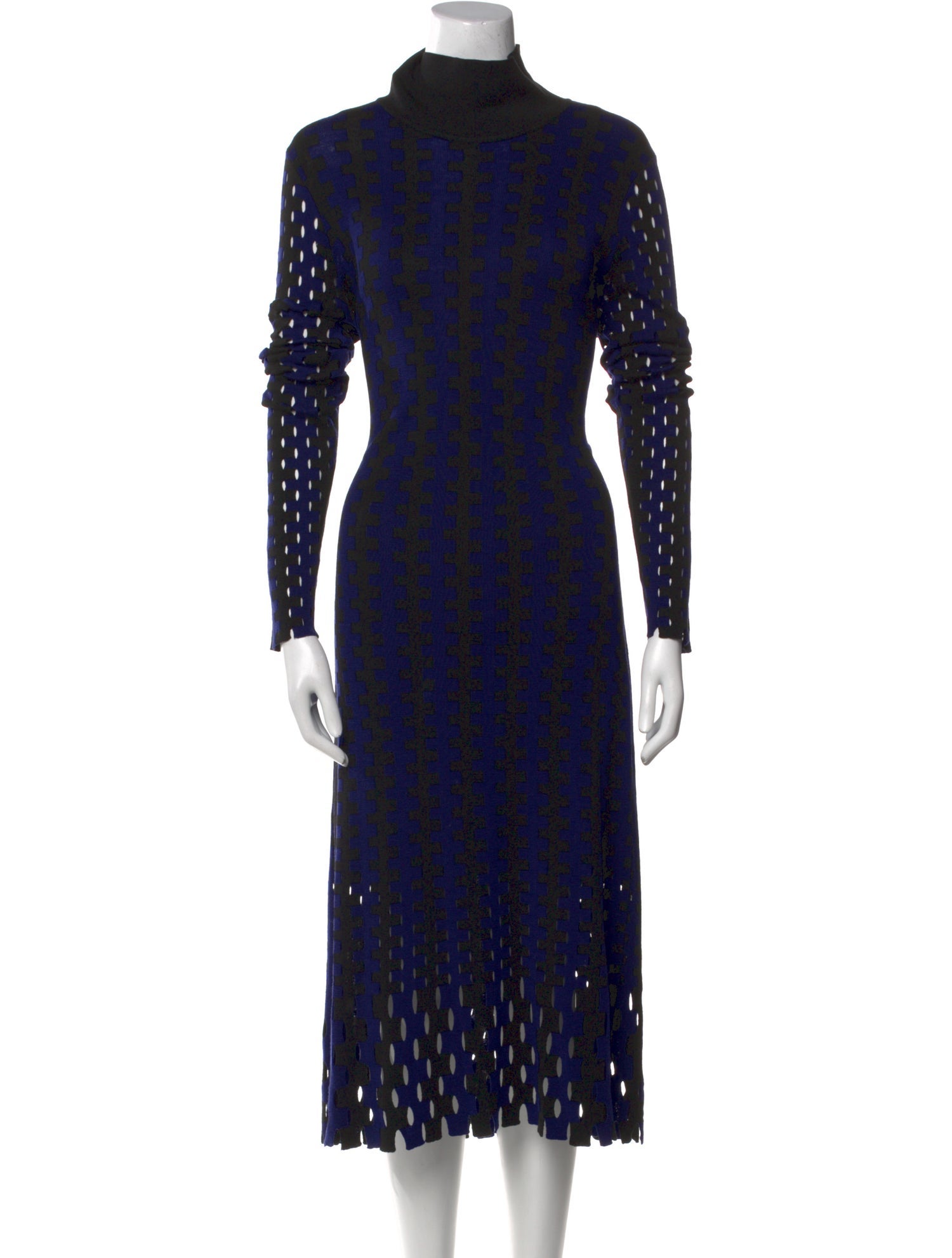 Diane von Furstenberg Polka Dot Print Midi Length Dress