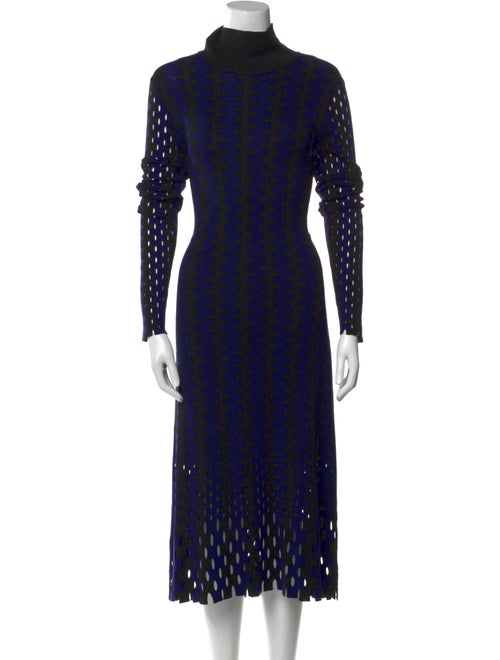 Diane von Furstenberg Polka Dot Print Midi Length Dress