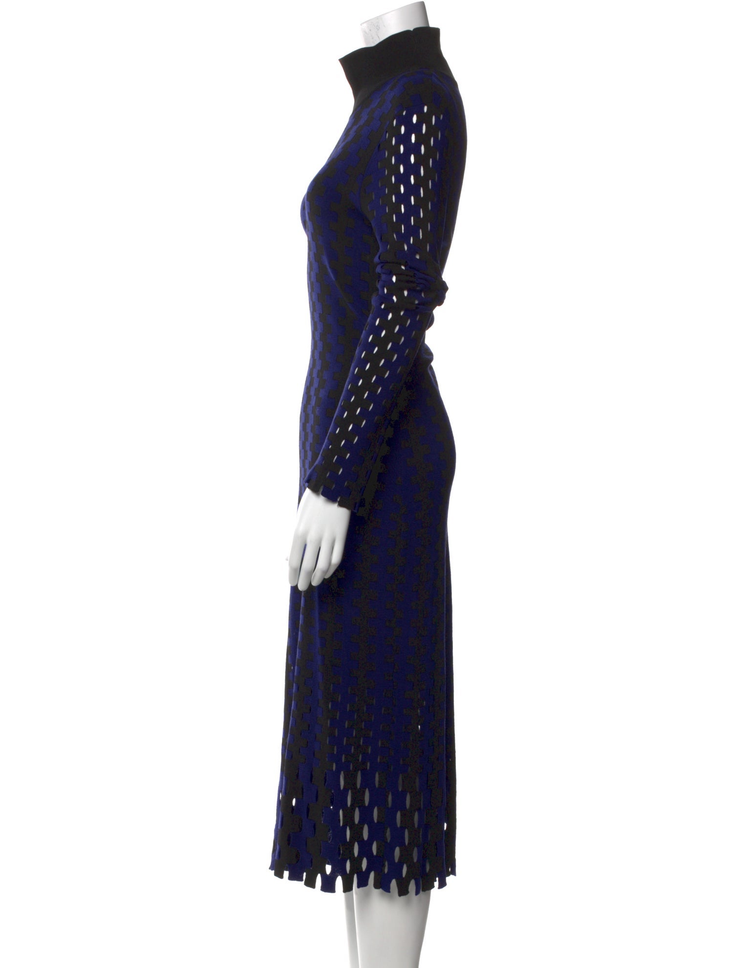 Diane von Furstenberg Polka Dot Print Midi Length Dress