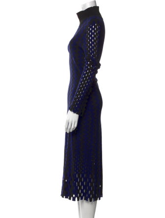 Diane von Furstenberg Polka Dot Print Midi Length Dress