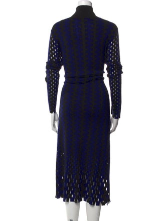Diane von Furstenberg Polka Dot Print Midi Length Dress