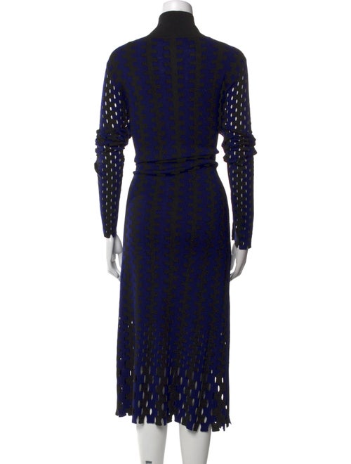 Diane von Furstenberg Polka Dot Print Midi Length Dress