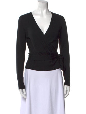 Diane von Furstenberg Wool V-Neck Crop Top