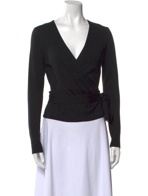 Diane von Furstenberg Wool V-Neck Crop Top