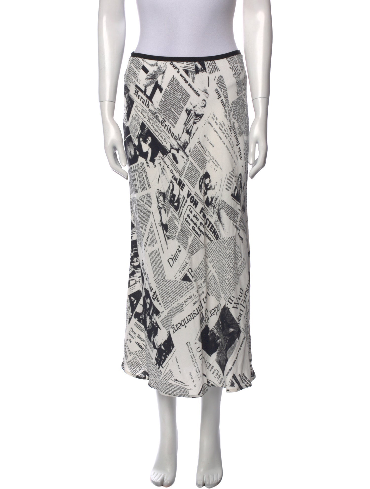 Diane von Furstenberg Printed Midi Length Skirt