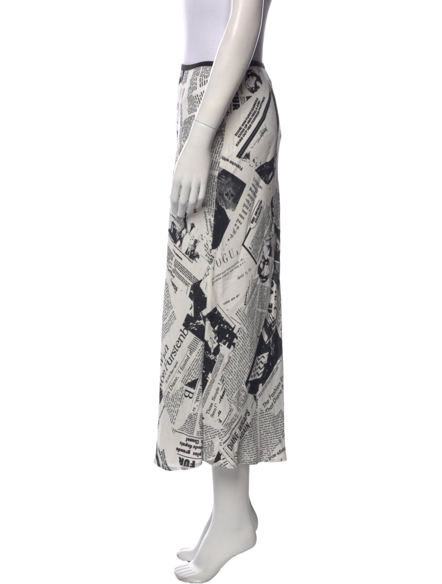 Diane von Furstenberg Printed Midi Length Skirt