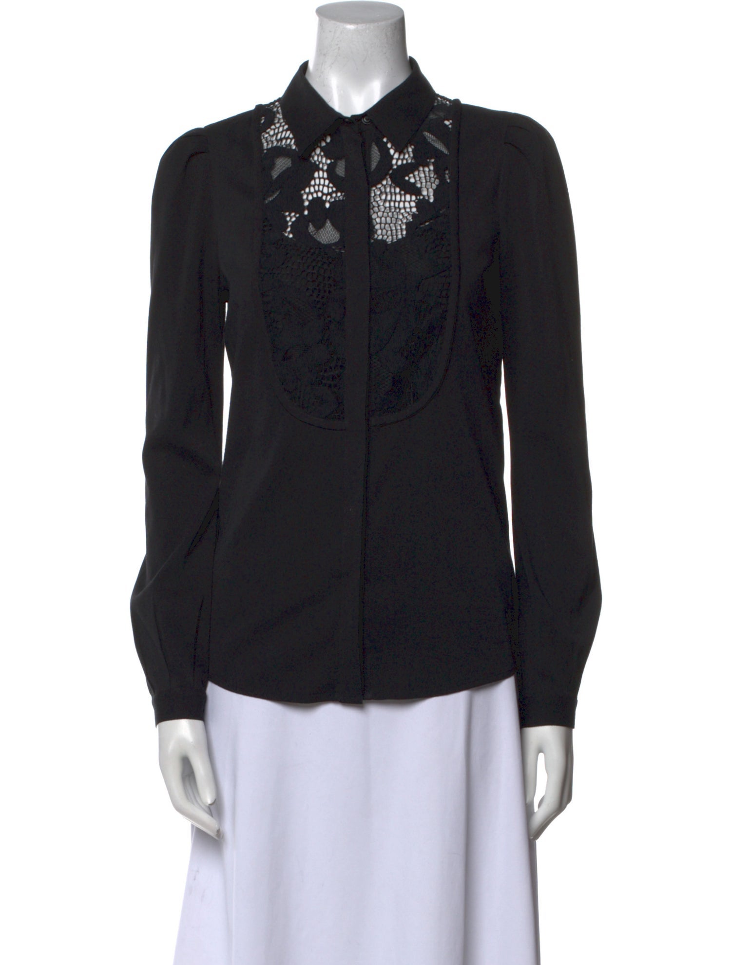 Diane von Furstenberg Long Sleeve Button-Up Top