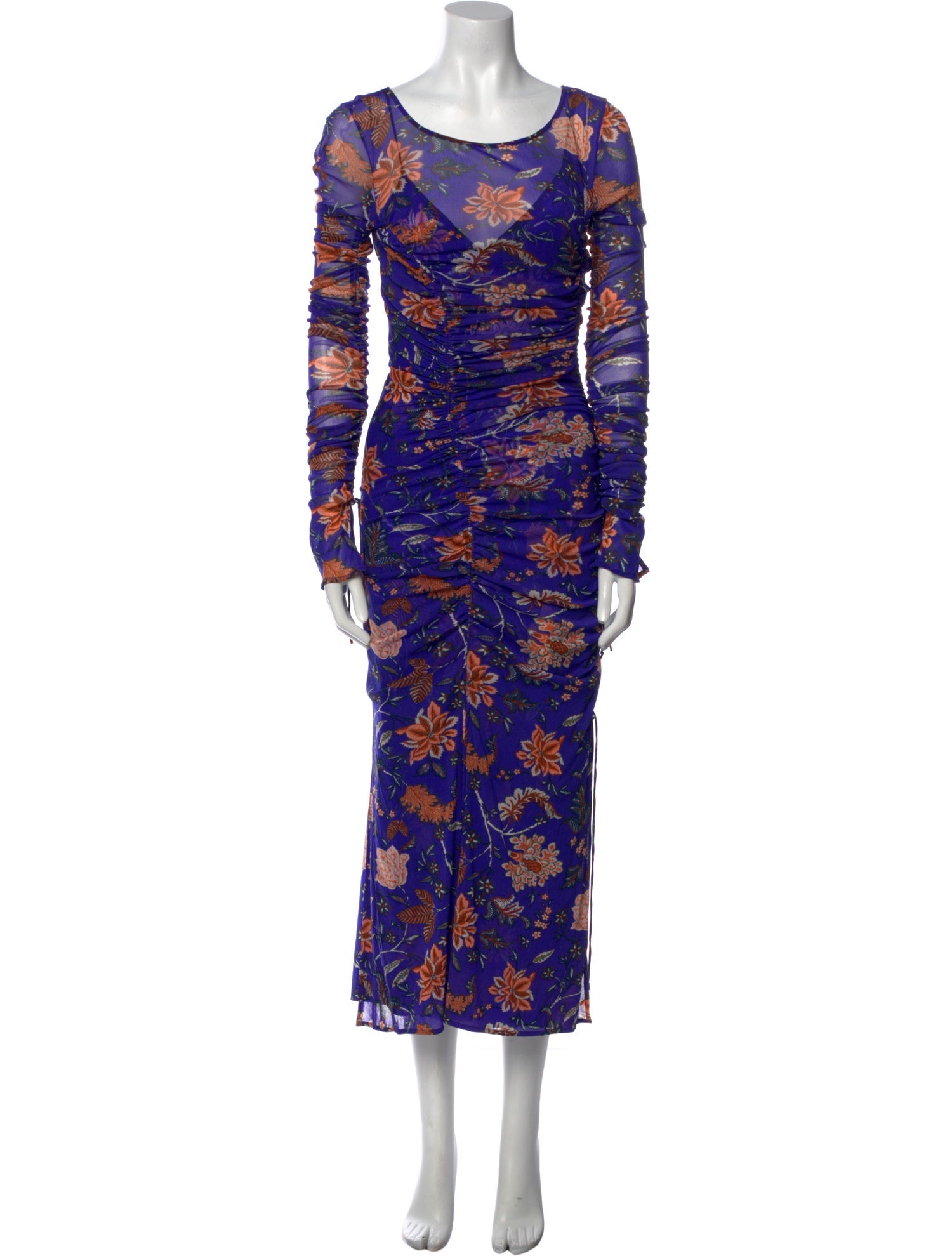 Diane von Furstenberg Floral Print Long Dress