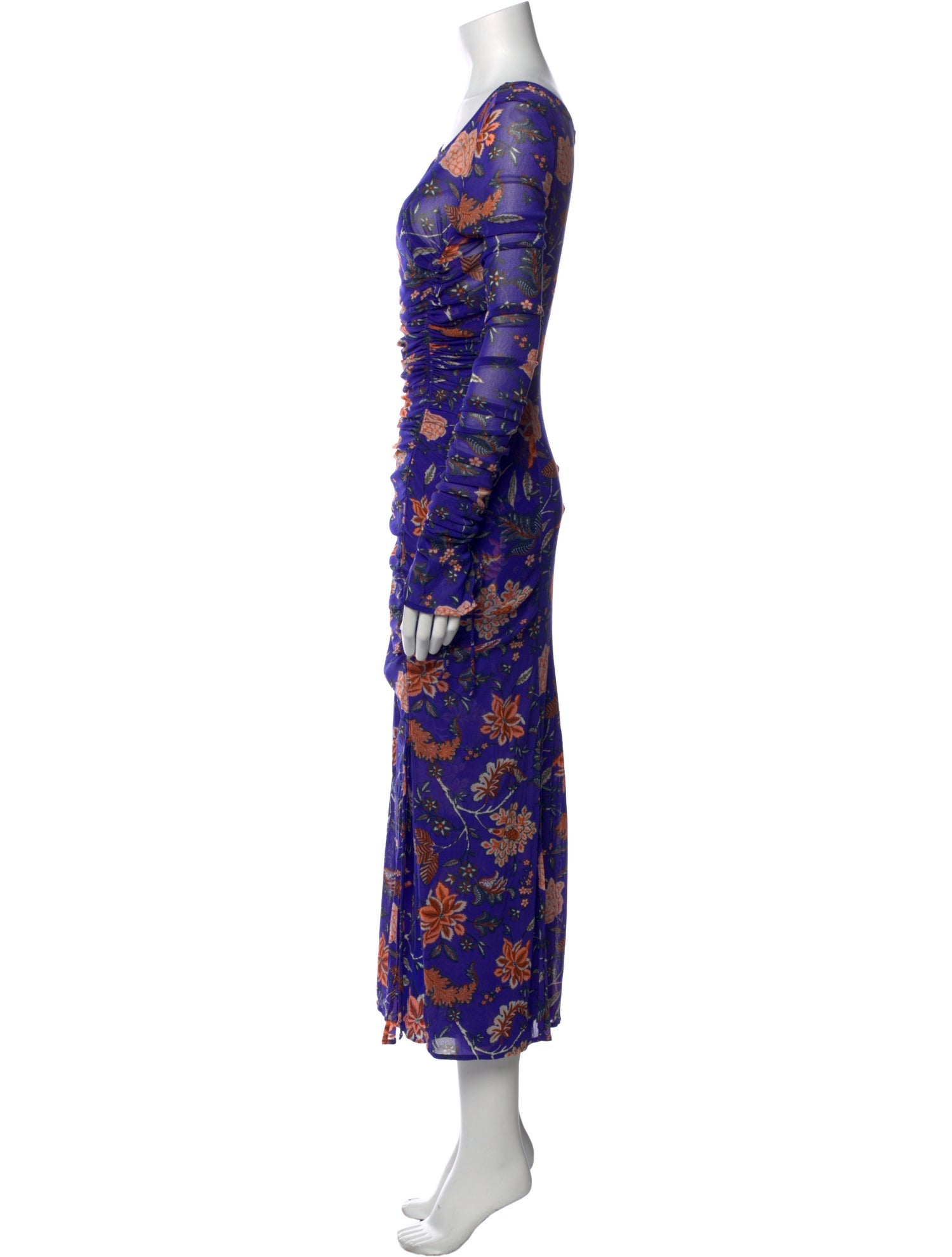 Diane von Furstenberg Floral Print Long Dress