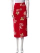 Diane von Furstenberg Floral Print Midi Length Skirt