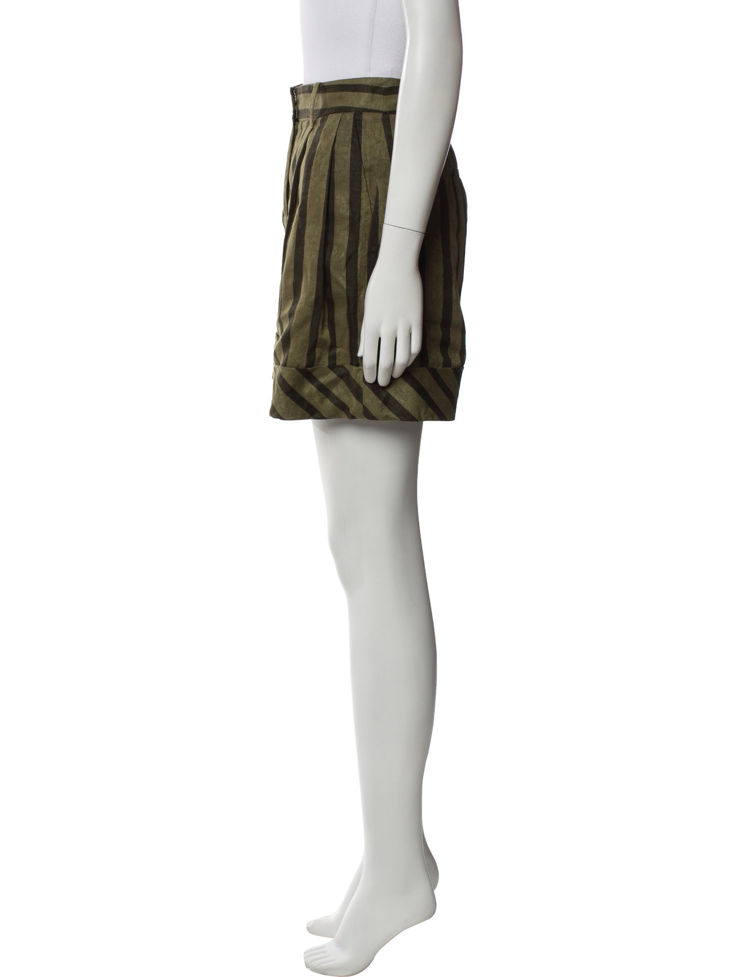 Diane von Furstenberg Striped Knee-Length Shorts