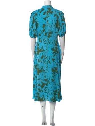 Diane von Furstenberg Floral Print Long Dress