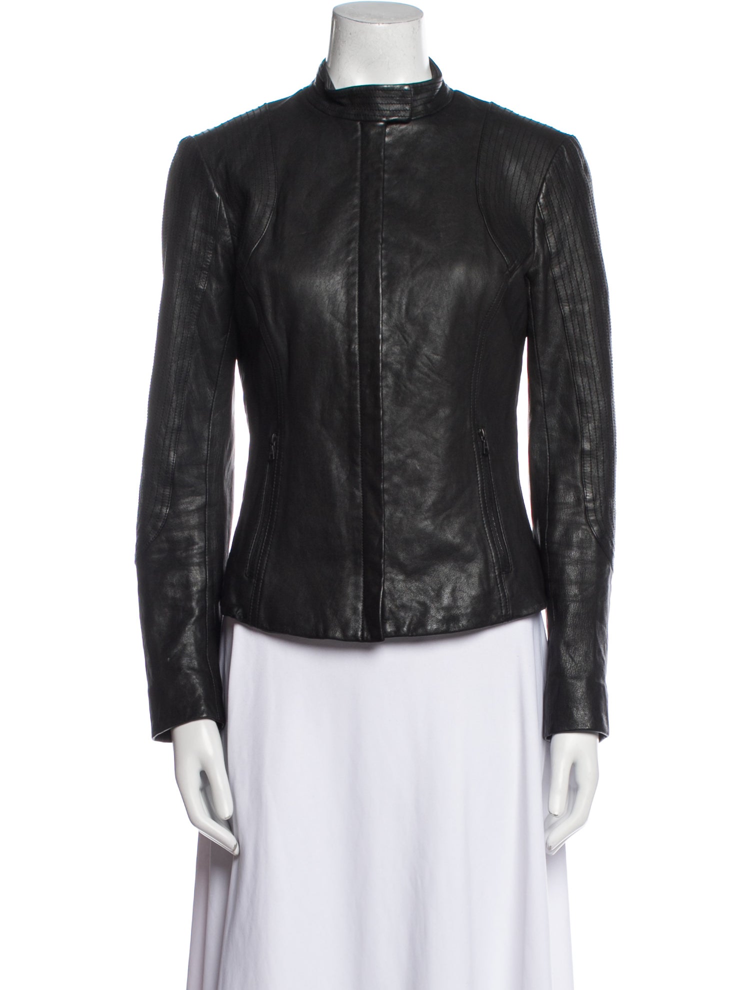 Diane von Furstenberg Leather Biker Jacket