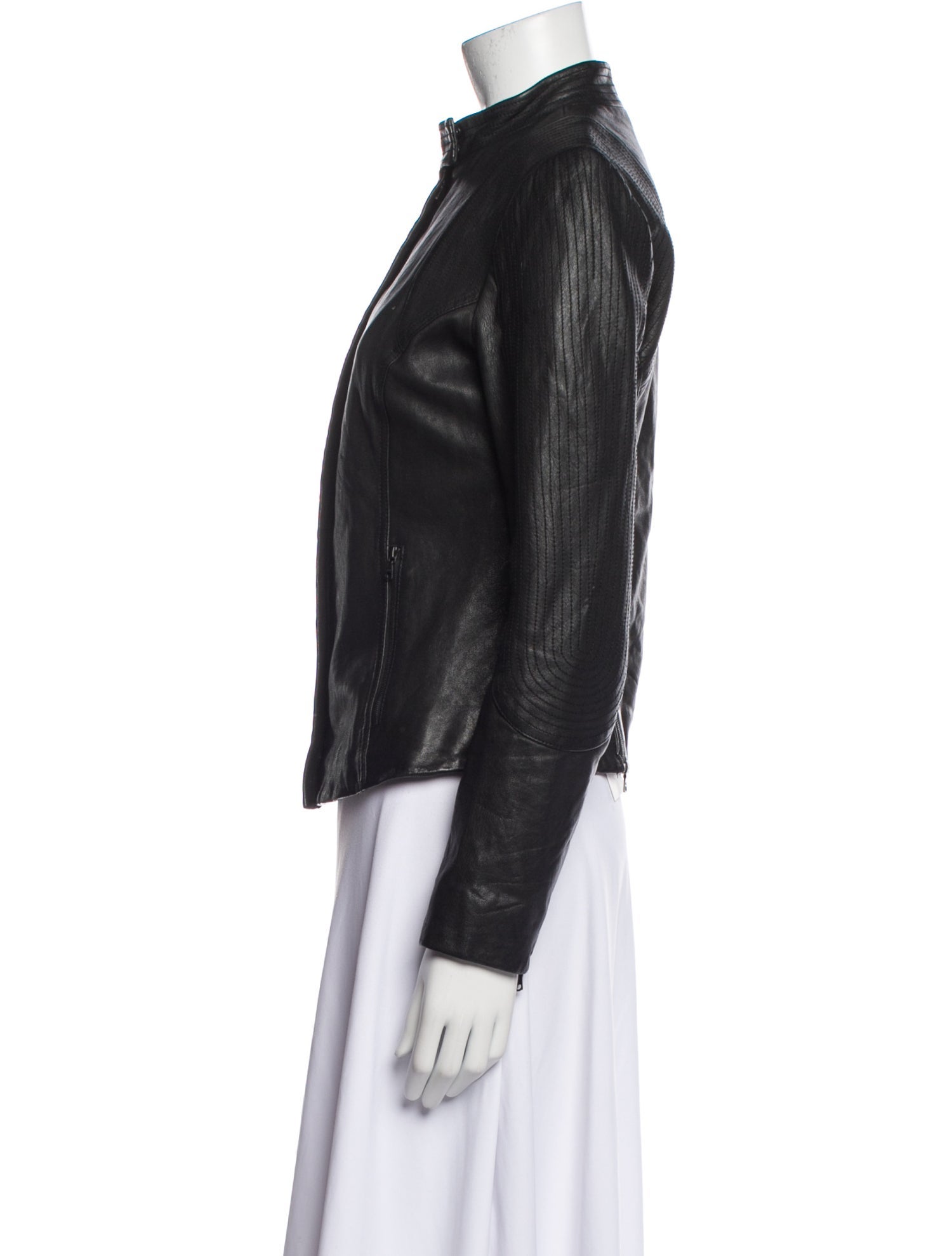Diane von Furstenberg Leather Biker Jacket