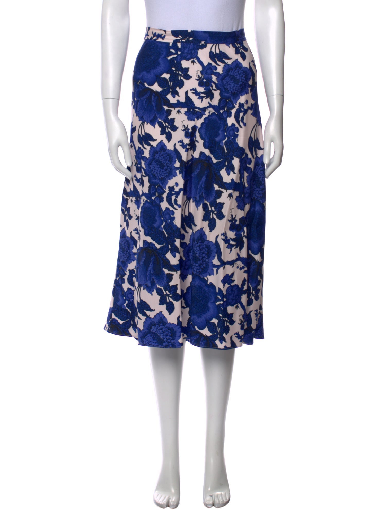 Diane von Furstenberg Floral Print Midi Length Skirt