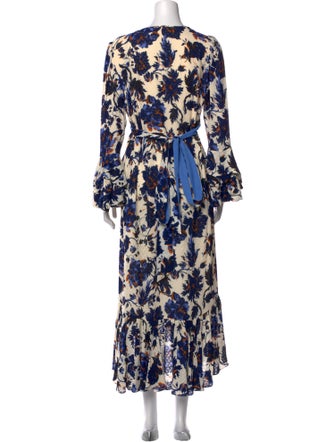 Diane von Furstenberg Floral Print Long Dress