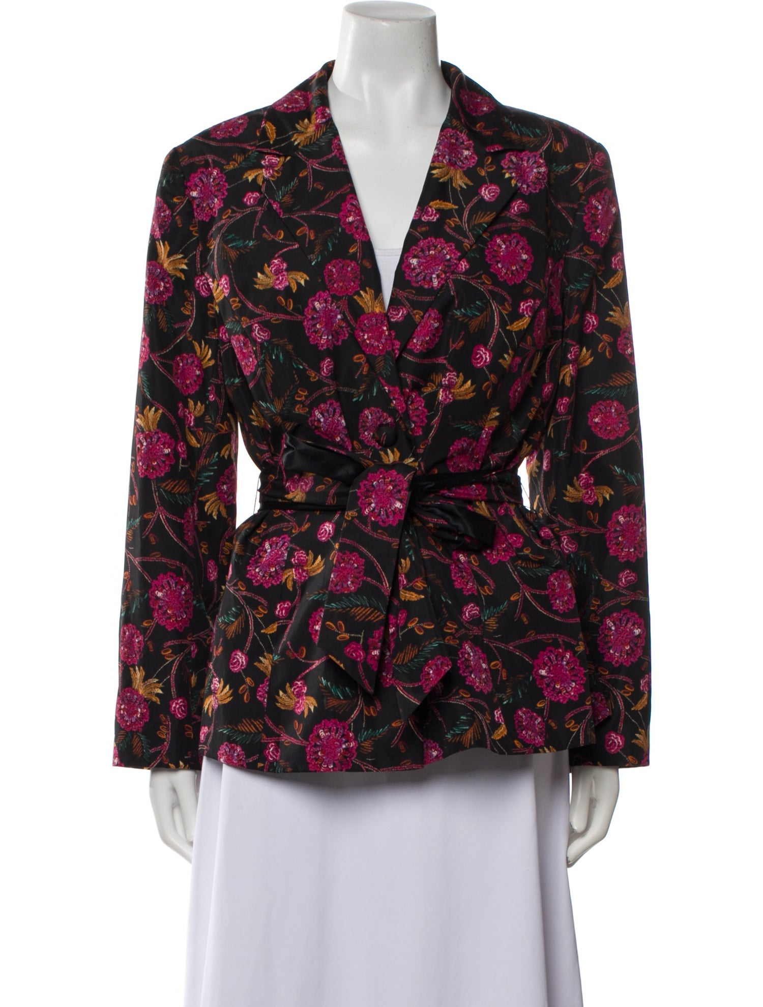 Diane von Furstenberg Vintage Floral Print Blazer