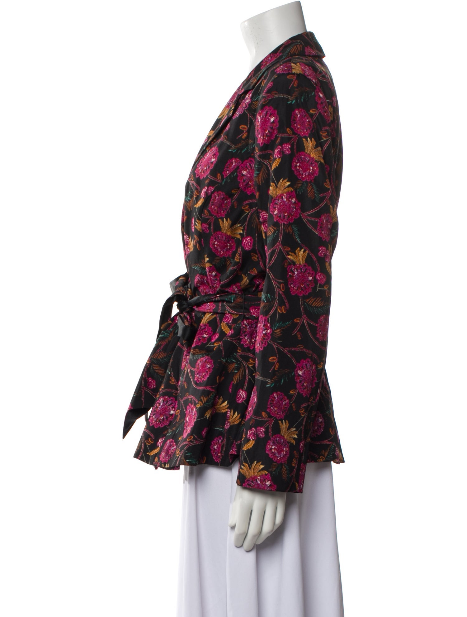 Diane von Furstenberg Vintage Floral Print Blazer