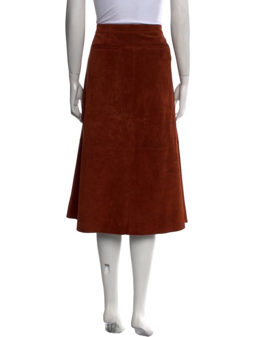 Diane von Furstenberg Suede Midi Length Skirt