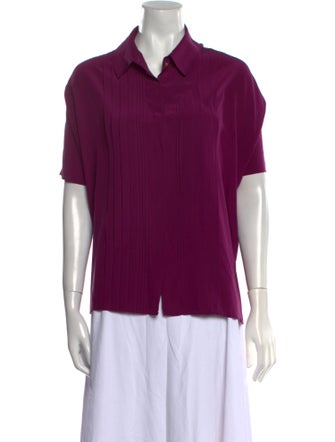 Diane von Furstenberg Silk Short Sleeve Blouse