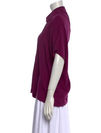 Diane von Furstenberg Silk Short Sleeve Blouse