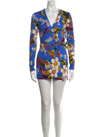 Diane von Furstenberg Silk Printed Romper