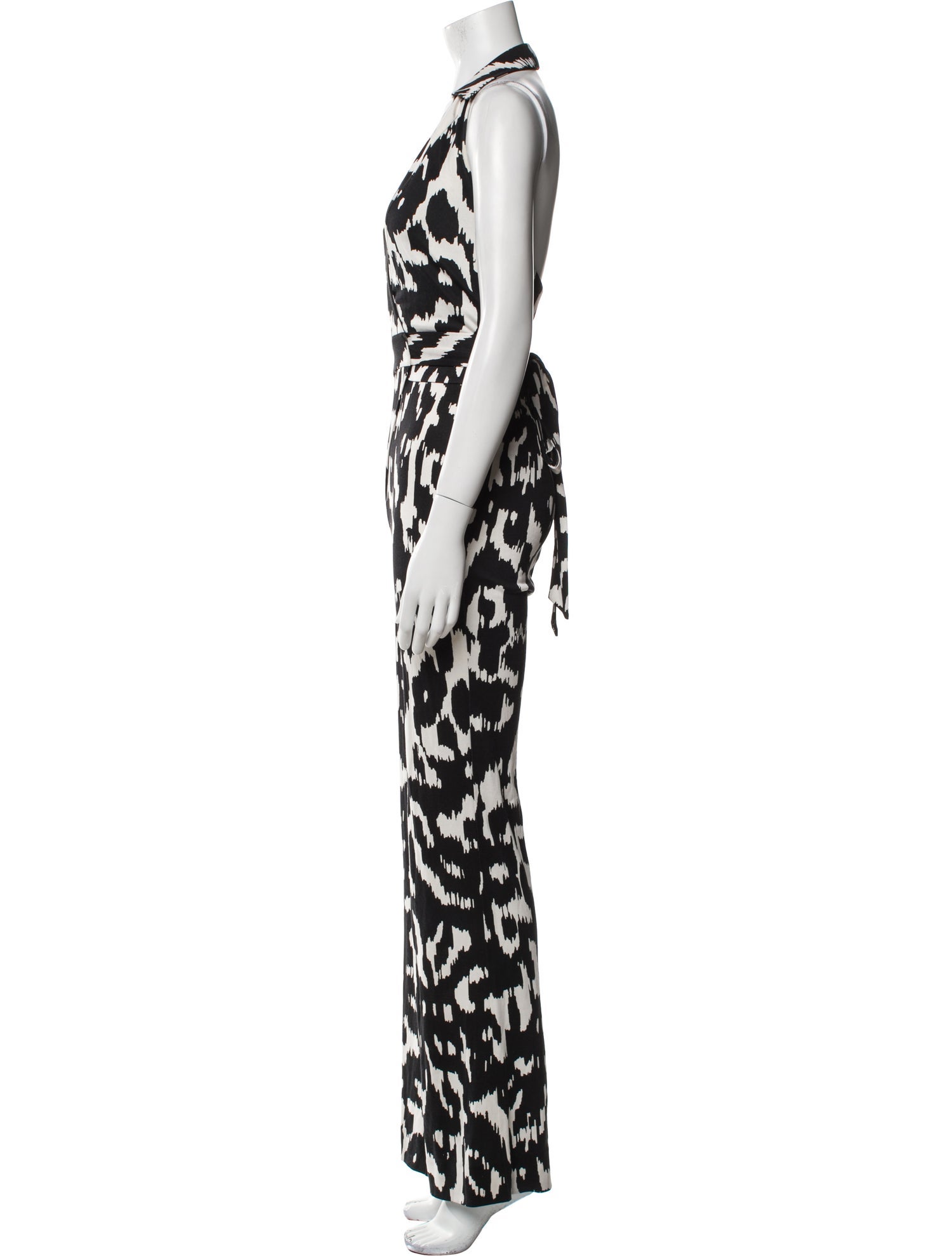 Diane von Furstenberg Silk Animal Print Jumpsuit