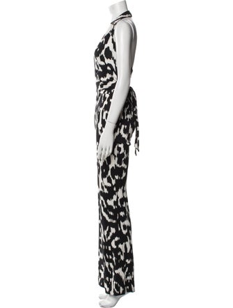 Diane von Furstenberg Silk Animal Print Jumpsuit