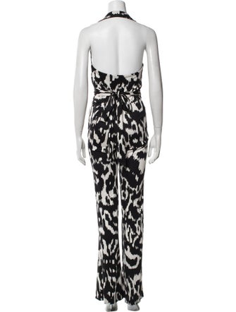 Diane von Furstenberg Silk Animal Print Jumpsuit