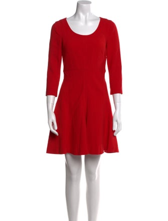 Diane von Furstenberg Scoop Neck Mini Dress