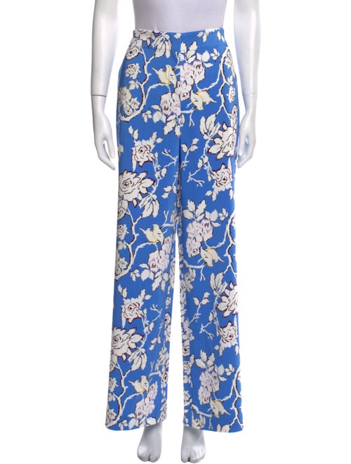 Diane von Furstenberg Floral Print Wide Leg Pants