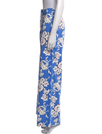 Diane von Furstenberg Floral Print Wide Leg Pants