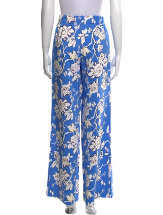 Diane von Furstenberg Floral Print Wide Leg Pants