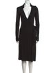 Diane von Furstenberg Plunge Neckline Midi Length Dress